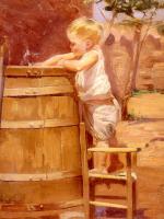 Benito Rebolledo Correa - A Boy At A Water Barrel